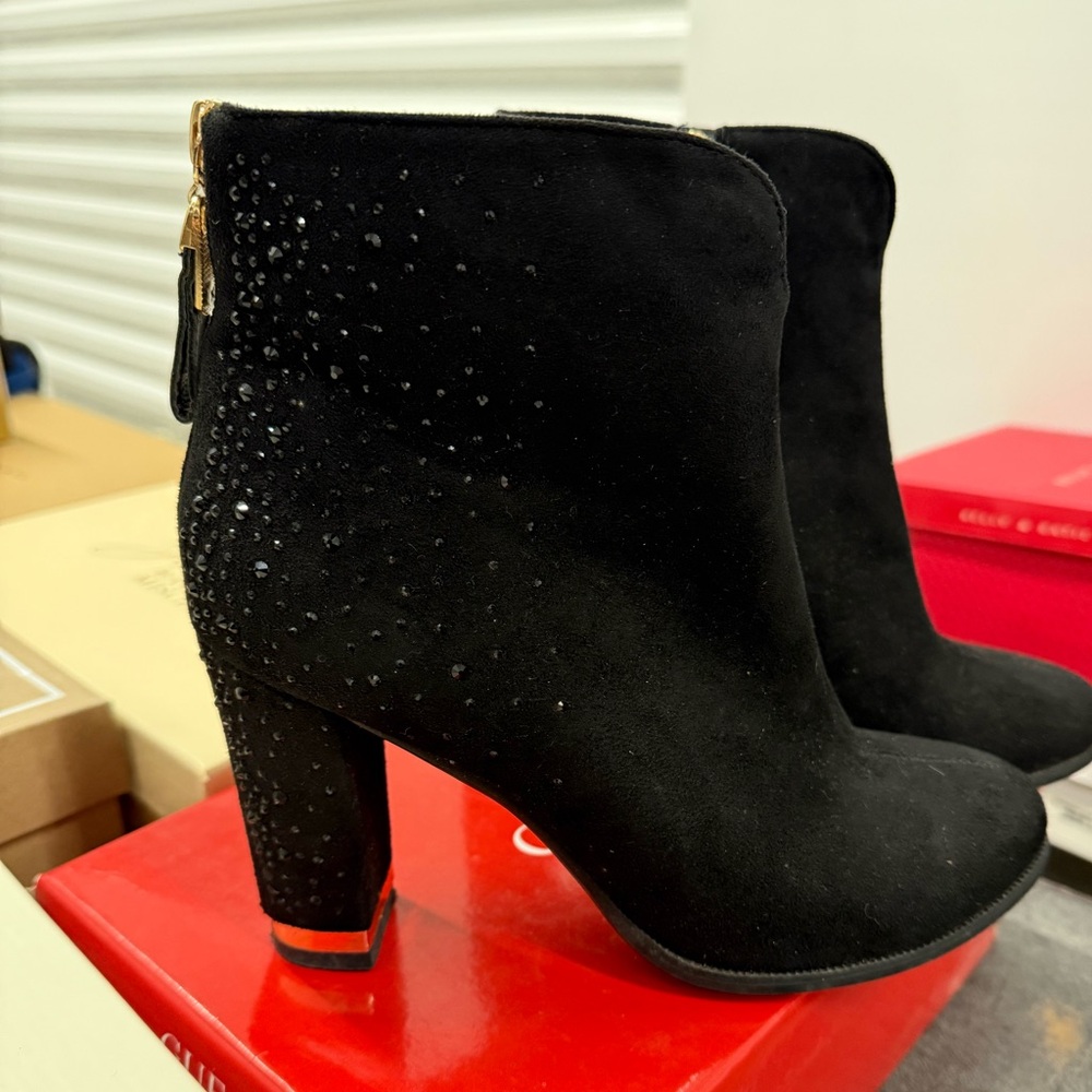 Black Sparkly Booties